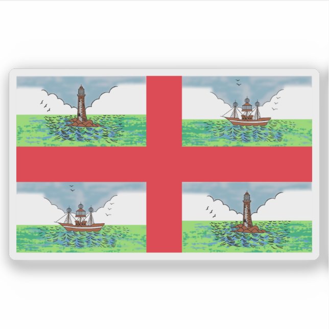 Adesivo Commissioners of Irish Lights flag,Ireland,pre1970 (Frente)