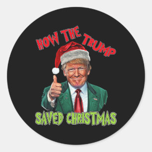 Adesivo Como A Trump Salvou O Natal Engraçado Trump Christ