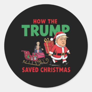 Adesivo Como A Trump Salvou O Natal Engraçado Trump Christ
