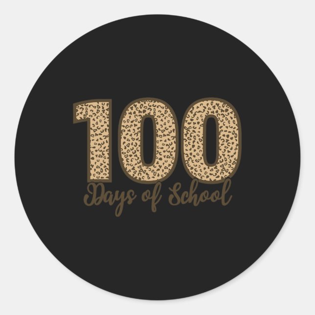 Adesivo Como Camisetas Cheetah Leopard 100 Dias De Escola (Frente)