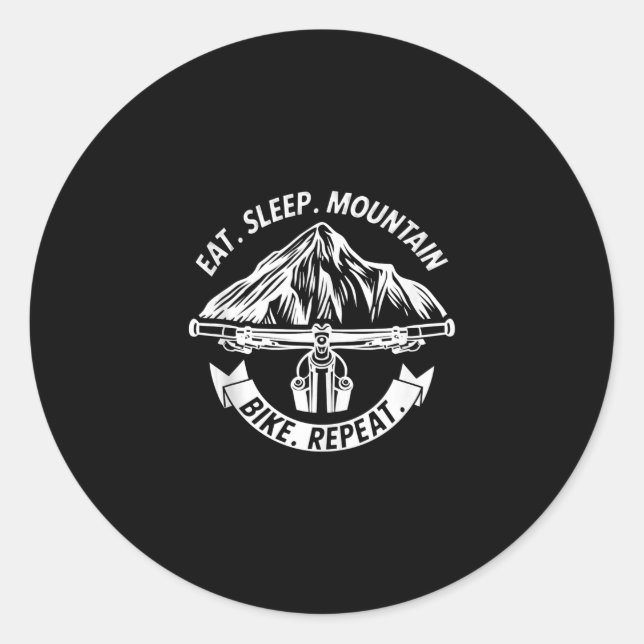 Adesivo como dormir bicicleta da montanha engraçada mtb bi (Frente)