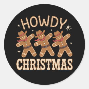 Adesivo Como está Natal Cowboy Gingerbread Ocidental Natal