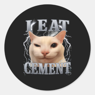 Adesivo Como Eu Como Cimento Gato Bobo Meme Engraçado Home