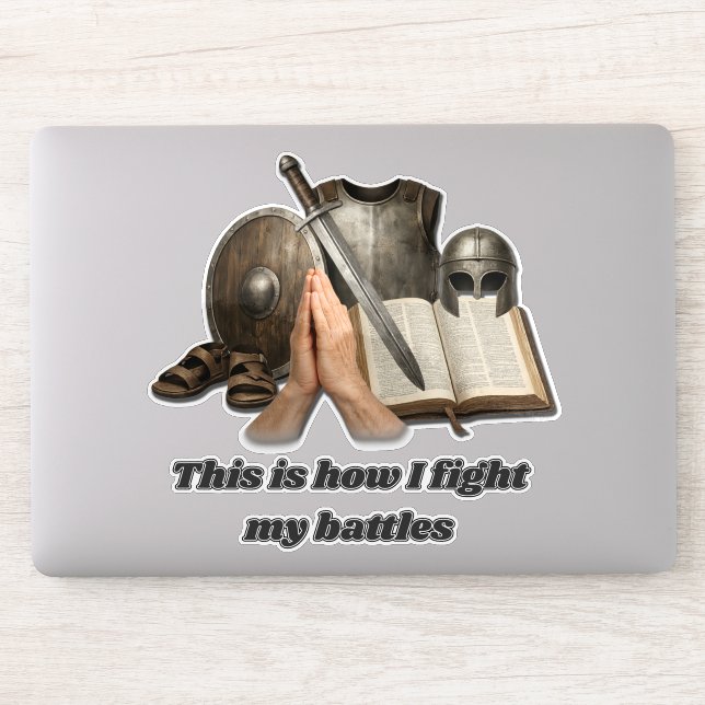 Adesivo Como Eu Luto Minhas Batalhas (Computador)