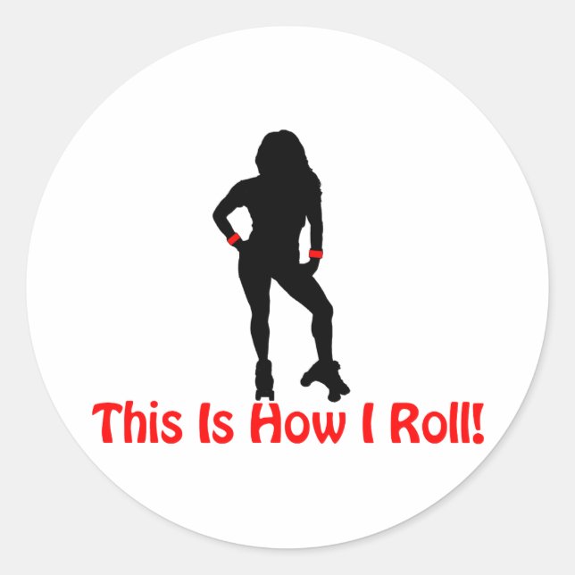 Adesivo Como Eu Rolo Roller Derby Girl (Frente)