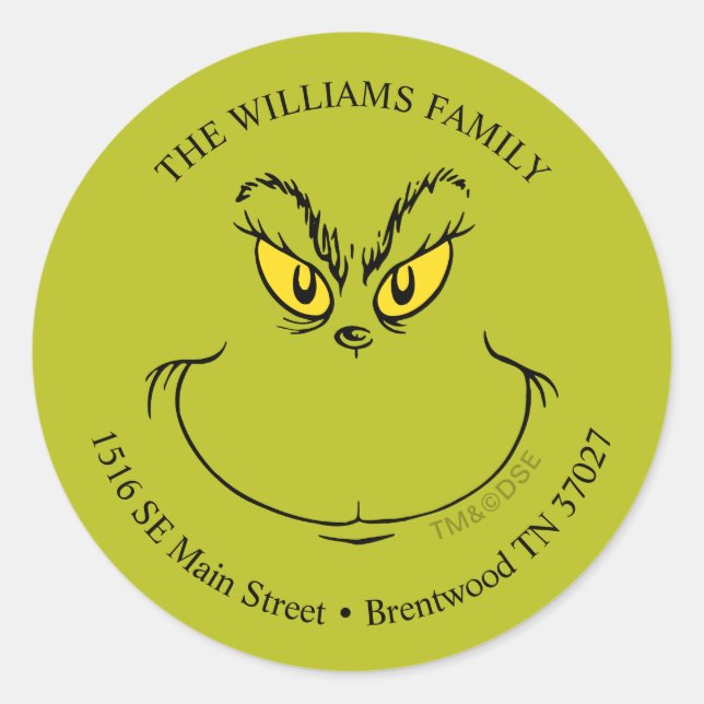 Adesivo Como Grpolegadas Roubou Rosto de Natal - Endereço (Frente)