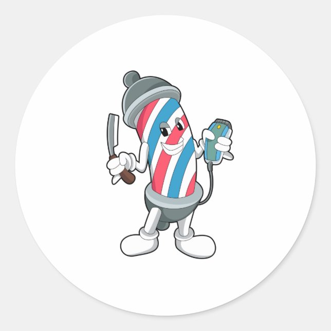 Adesivo Como Hairdresser com Razor (Frente)