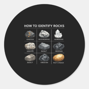 Adesivo Como identificar rochas geologia amante mineral