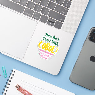 Adesivo Como Iniciar Códigos de Programação Cobol Sticker