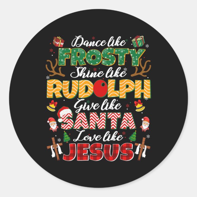 Adesivo Como Jesus Papai noel Natal Xma Religioso Cristão (Frente)