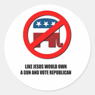 Adesivo Como Jesus possuiria uma arma