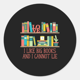 Adesivo Como livros grandes e não posso mentir Livro engra