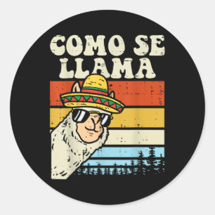 Adesivo Como Se Llama Funny Cinco De Mayo Mexicano Alpaca 