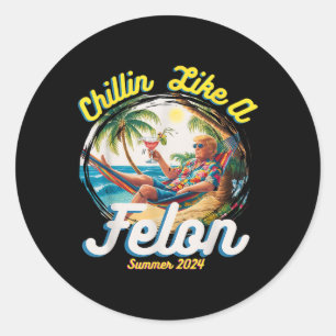 Adesivo Como Um Felon Summer Trump 2024