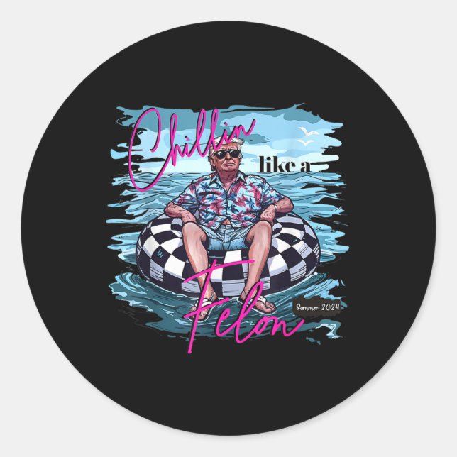 Adesivo Como Um Felon Trump Para O Presidente 2024 3 (Frente)