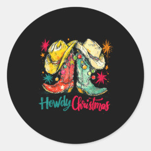 Adesivo Como vai Natal Xmas Botas de Cowboy Pijamas Ociden