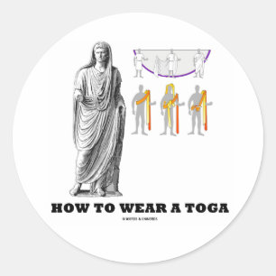 Adesivo Como vestir um Toga (instruções da roupa)
