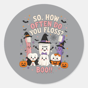 Adesivo Como Você Usa Fio Dental Funny Halloween Dentista