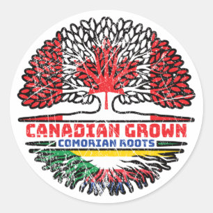 Adesivo Comores Comores - Canadá, Canadá - Sinalizador de 