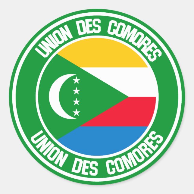 Adesivo Comores Round Emblem (Frente)
