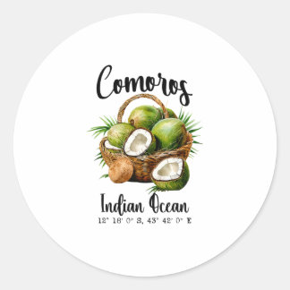 Adesivo Comoros Coconut Indian Ocean Tropical Island Gps V