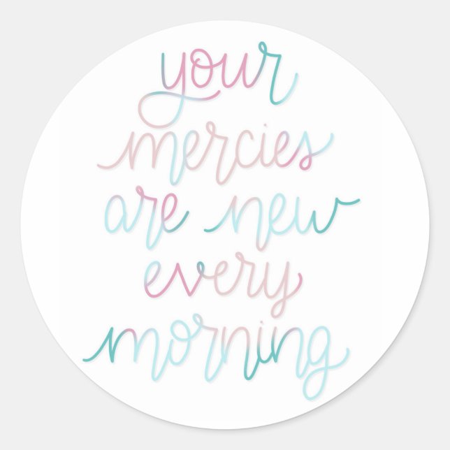 Adesivo Compaixões novos Vinheta redonda de pastel (Frente)