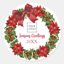 Adesivo Companhia de Logotipo da Wreath de Natal