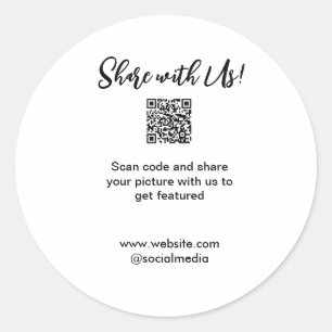 Adesivo Compartilhe a imagem digitalizar código QR adicion