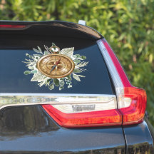 Compass de Folhagem de Aquarela