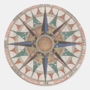 Adesivo Compass Náutico Histórico (1543)
