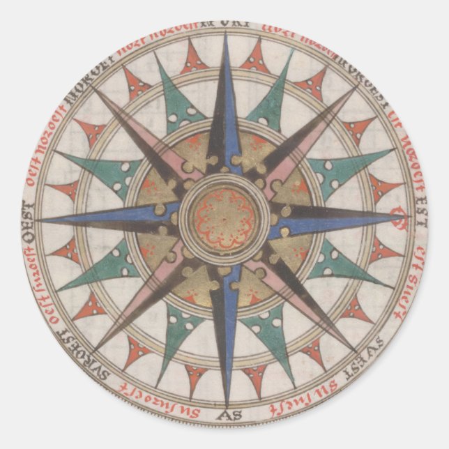 Adesivo Compass Náutico Histórico (1543) (Frente)