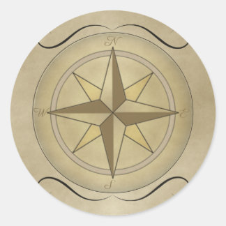Adesivo Compass Rosa com Dourado