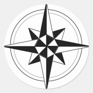Adesivo Compasso náutico preto