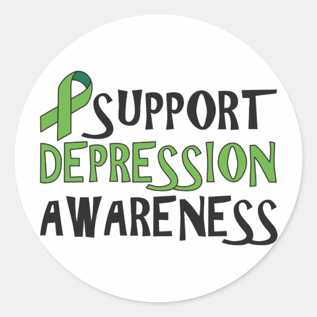Adesivo Compatível com a consciência de depressão (Frente)
