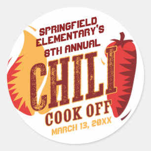 Adesivo Competição de Chili   Concurso de Churrasco