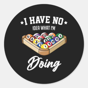 Adesivo Competição Desportiva Jogadora de Piscina Billiard