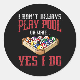 Adesivo Competição Desportiva Jogadora de Piscina Billiard