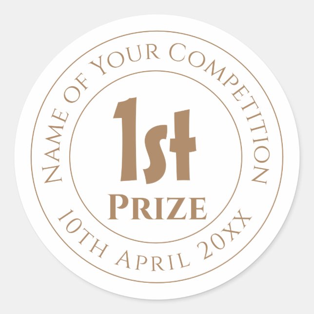 Adesivo Competition 1st Prize Trophy Award (Frente)