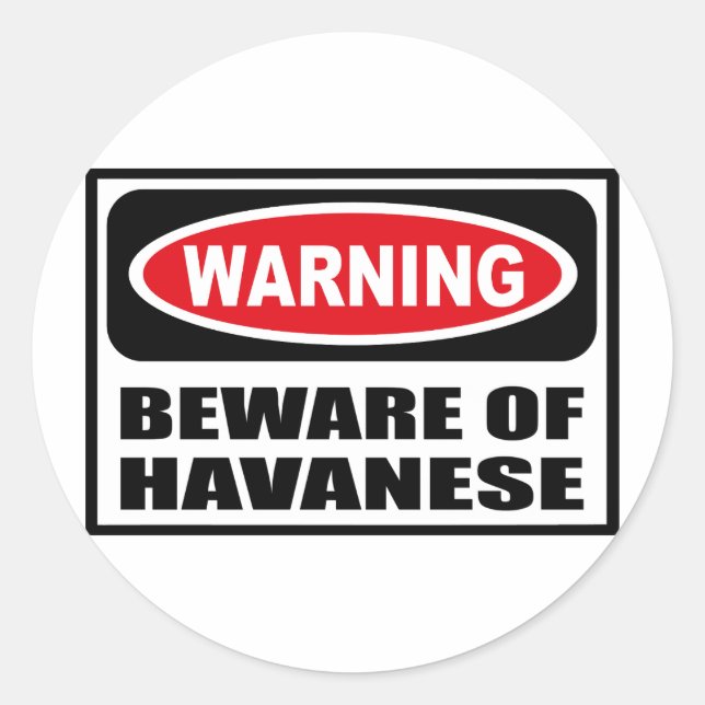 Adesivo COMPORTAMENTO DE Atenção DO VÍDEO HAVANÊS (Frente)