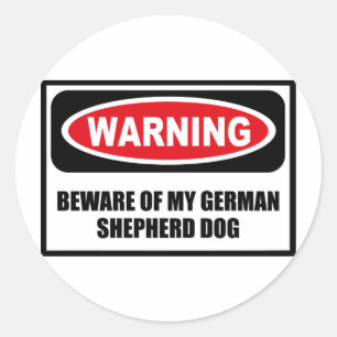 Adesivo COMPORTAMENTO DE Aviso DO MEU GERMAN SHEPHERD DOG 