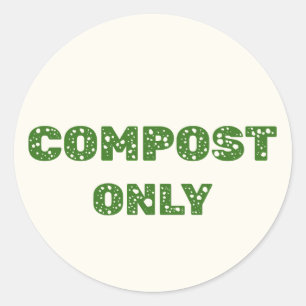 Adesivo Compostar Apenas - Rótulo Compostável