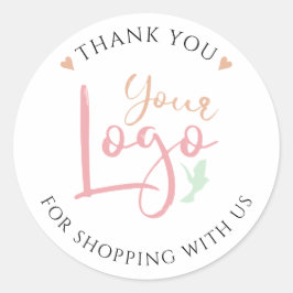 Adesivo Compra Personalizada Obrigado Clássico Round Stick