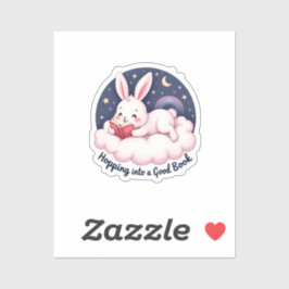 Adesivo Comprando Um Bom Livro - Coelhinho Bonito