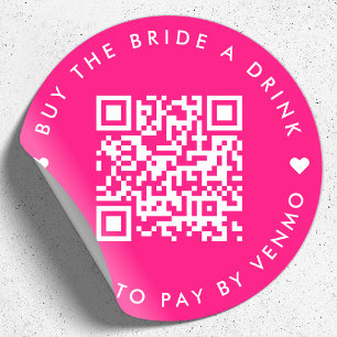 Adesivo Comprar A Noiva Uma Bebida   Bachelorette QR Code 