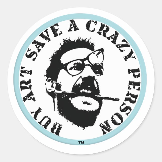 Adesivo Comprar Art Save A Loucura Person Sticker (Frente)