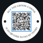 Adesivo Comprar de código QR da parte de solteiro O grupo<br><div class="desc">Certifique-se de que o noivo não tem que pagar por uma bebida de solteiro com o excelente Vênmo do Partido de Despedida de Solo! Comprar um para toda a tripulação! Basta adicionar sua própria imagem de código de QR Venmo, PayPal ou Cash App. Todos na festa podem facilmente verificar este...</div>