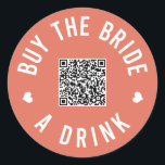 Adesivo Comprar de solteiro A Beber Vênmo Código QR C<br><div class="desc">Peça a todos na festa de solteira que vistam esses adesivos e deixem a noiva beber de graça a noite toda!</div>