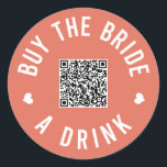 Adesivo Comprar de solteiro A Beber Vênmo Código QR C<br><div class="desc">Peça a todos na festa de solteira que vistam esses adesivos e deixem a noiva beber de graça a noite toda!</div>