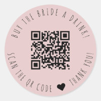 Comprar Minimalista A Noiva Um Código QR De Bebida