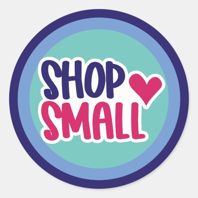 Adesivo Comprar Pequeno - cores personalizadas (Frente)